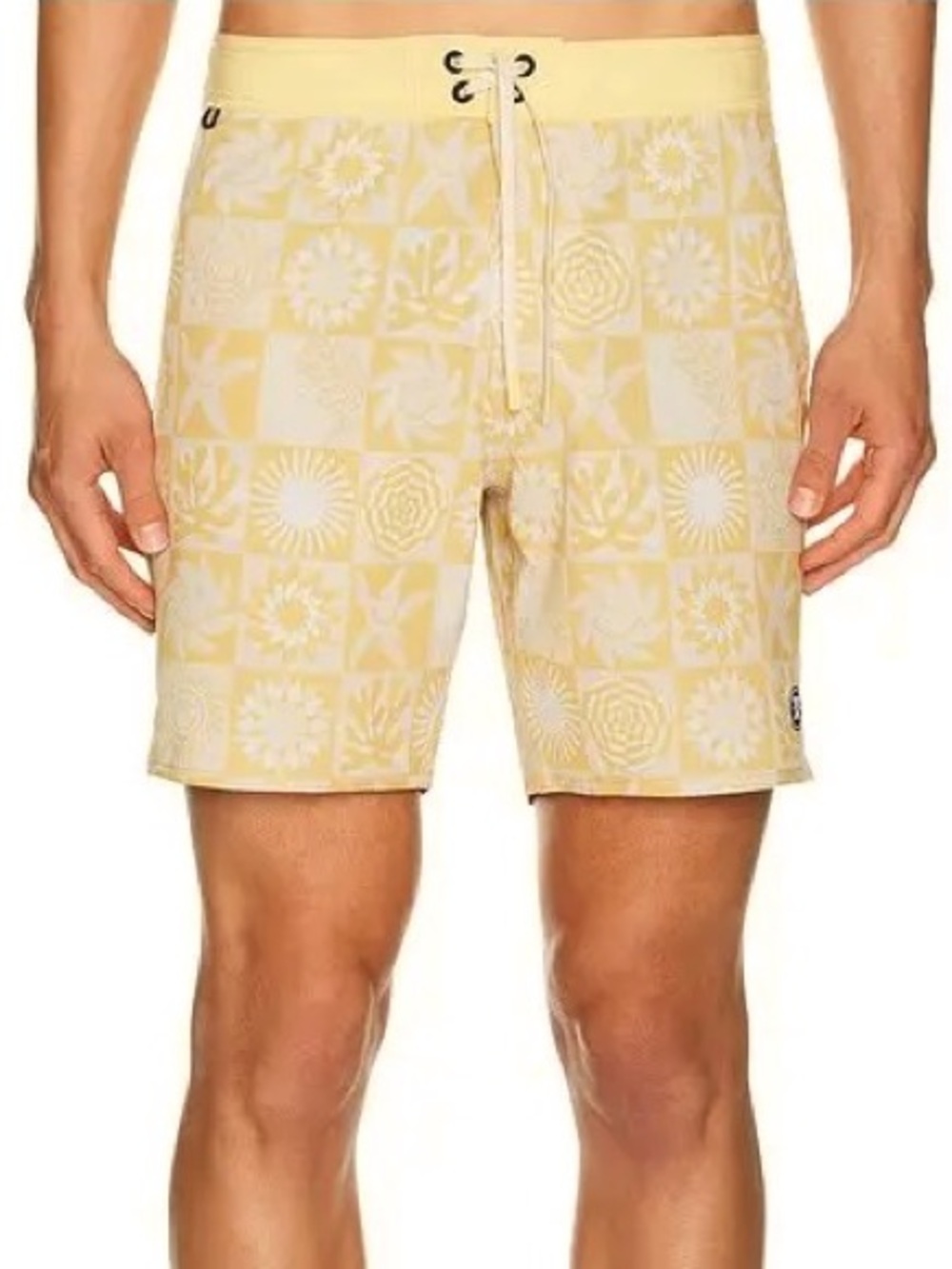 Roark Passage Swim Shorts Men’s/Unisex Yellow Mosaic Sunbeam Board Shorts